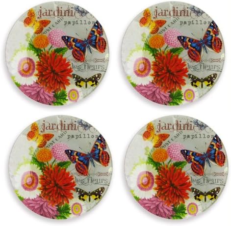 Notions by Jay Bouquet De Fleur Canape Plates, Set of 4