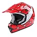 TCT-MT Helmets+Goggles & Gloves DOT Youth Motocross Helmet Goggles & Gloves Red Spider Net Dirt Bike ATV Motocross Helmet X-Large