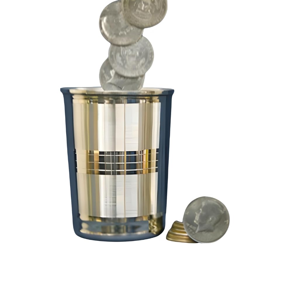 MilesMagic Magician's Miser's Dream Glass Gimmick | Produce | Vanish | Appear or Catching Coins from Mid Air | Real Dollar Catcher Street or Stage Close Up Magic Trick