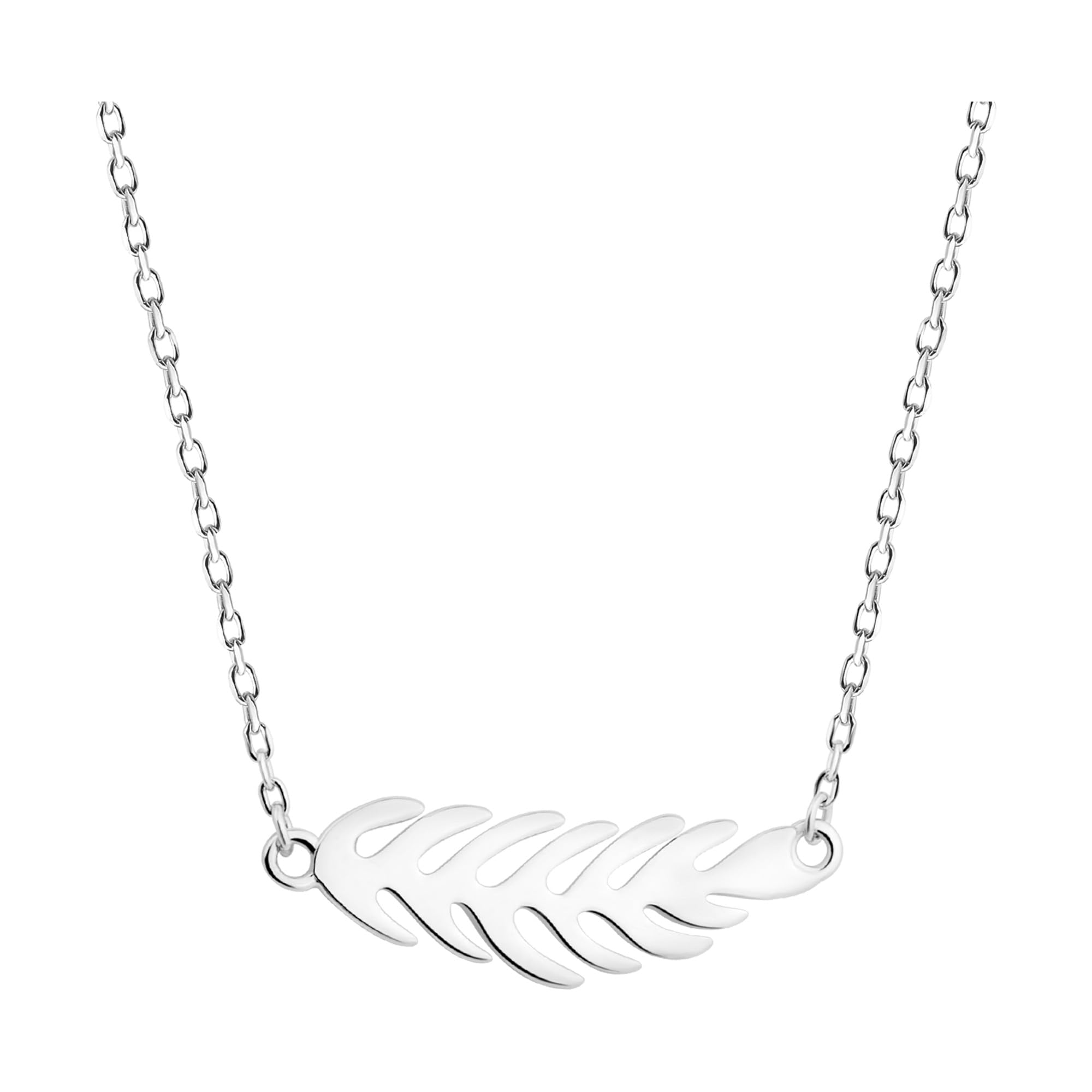 Sofia Milani - Women's Necklace 925 Silver - Leaf Pendant - 50264