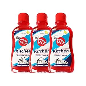 M2G Dishwash Liquid Gel Lemon Flavor with Power of Lemon, Leaves No residue, Refreshing Dish wash Experience (Pack of 3)