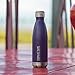 Thermo Tank Insulated Stainless Steel Water Bottle - Ice Cold 36 Hours! Vacuum + Copper Technology - 17 Ounce (Royal Purple, 17oz)