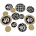 Big Dot of Happiness Adult 40th Birthday - Gold - Birthday Party Giant Circle Confetti - Party Decorations - Large Confetti 27 Count