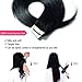 SEGO 40 Pieces Rooted Tape in Hair Extensions Human Hair Seamless Skin Weft 100% Real Remy Invisible Tape Hair Extensions Straight Double Sided #01 Jet Black, 22 Inch (100 Gram)