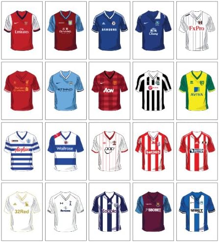 20 wall decals stickers futbol Premier League team jersey