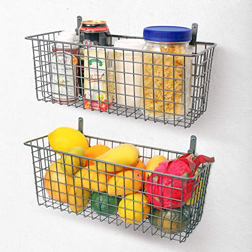 3 Set [Extra Large] Hanging Wall Basket for Storage, Wall Mount Sturdy