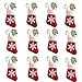 Bluelans® 12pcs Santa Claus Socks Christmas Gifts Treat Bags Candy Bags Pouch Silverware Holder Pockets Cutlery Bags