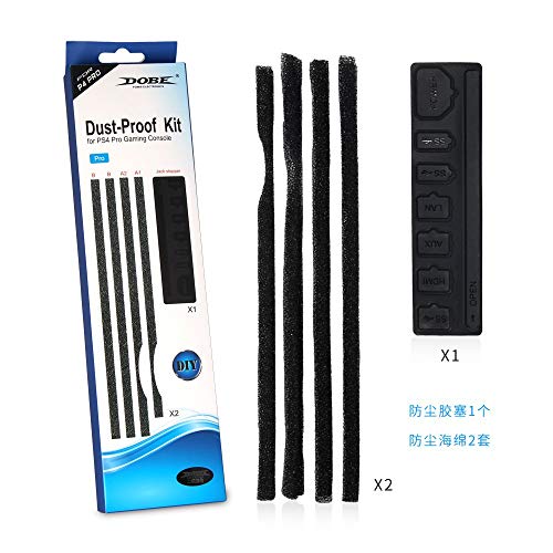 Dobe PS4 Pro Dust Proof Pack Kits - 2-in-1 Dust Proof Dust Protector Prevention Cover Case Mesh Jack Stopper Pack Kits for Comfortable with Sony Playstation 4 Pro Gaming Console [Playstation 4 Pro] - Thumbnail 6