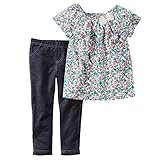 Carters Baby Girls 2-Piece Top & Jegging Set Pink Floral