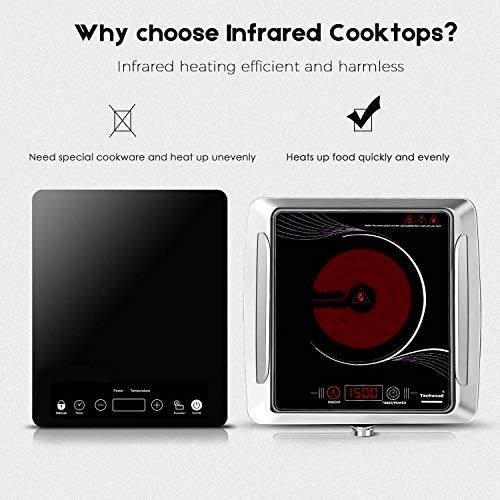 5 Techwood+Portable+Single+Burner+Infrared