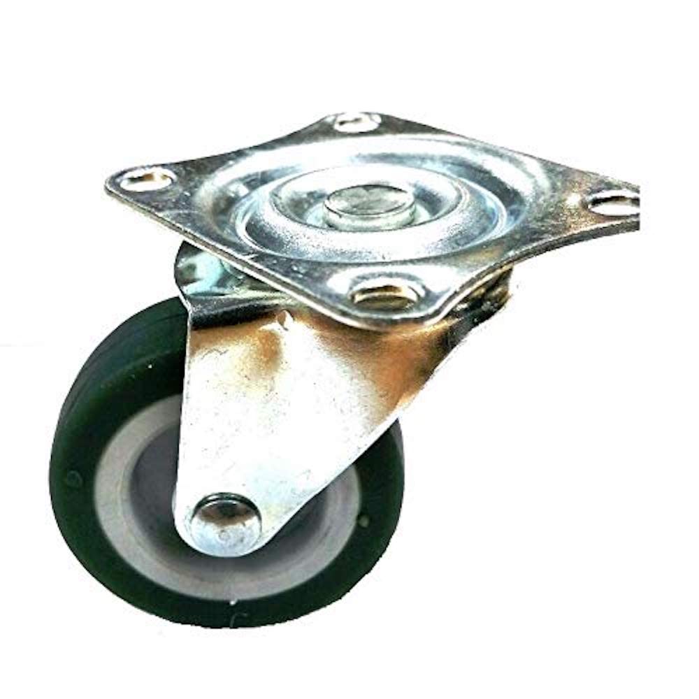 Merriway BH06992 (4 Pcs) Swivel Plate Castor Rubber Wheels Heavy Duty Without Brake, 50mm (2 inch) Maximum Load 160kg - Pack of 4 Pieces