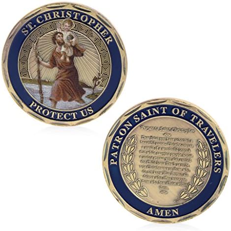 Karryin St. Christopher Patron Saint Of Travelers Commemorative Challenge Coin Collection As a Gift For Friend/Lover