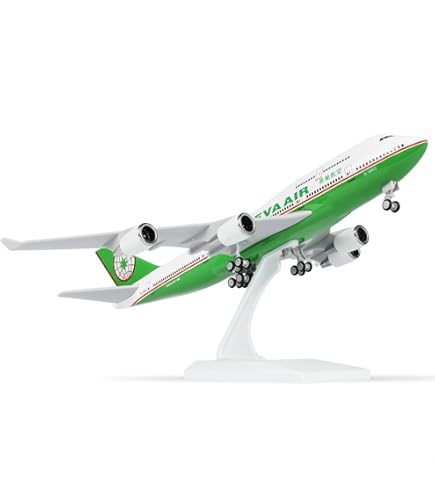Amazon.com: Bswath EVA Air Boeing 747 1:300 Scale Model Plane for