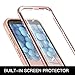 YOUMAKER Galaxy S9+ Plus Case, Crystal Clear with Built-in Screen Protector Full-Body Heavy Duty Protection Slim Fit Shockproof Case Cover for Samsung Galaxy S9 Plus (2018) - Clear/Rose Gold/Pink