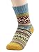 American Trends Womens Vintage Style Thick Knitted Wool Soft Warm Winter Comfortable Casual Cozy Crew Socks 5 Pack Diamond2