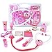 AMOSTING Doctor Kit Pretend & Play Medical Toys Set with Carry Case for Kids & Girls – 10Pcs Pink
