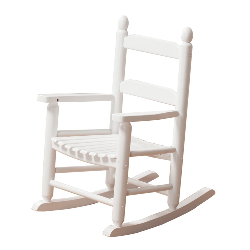 B&Z KD-20W Rocking Kid's Chair Wooden Child Toddler Patio Rocker Classic White