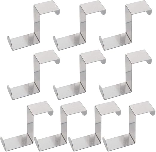 10 PCS Over Door Hooks,ZShaped Reversible Sturdy Hanging