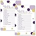 Purple and Gold Baby Shower Games - Word Scramble Game for Girls or Boys - Fun Gender Reveal Activity with Prizes - Prince or Princess Theme - 25 Pack, Royal Mermaid Design
