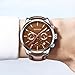 KASHIDUN Men's Wrist Watches Casual Quartz Military New Watch 24Hours Fashion Design Date-Brown.929-YZP