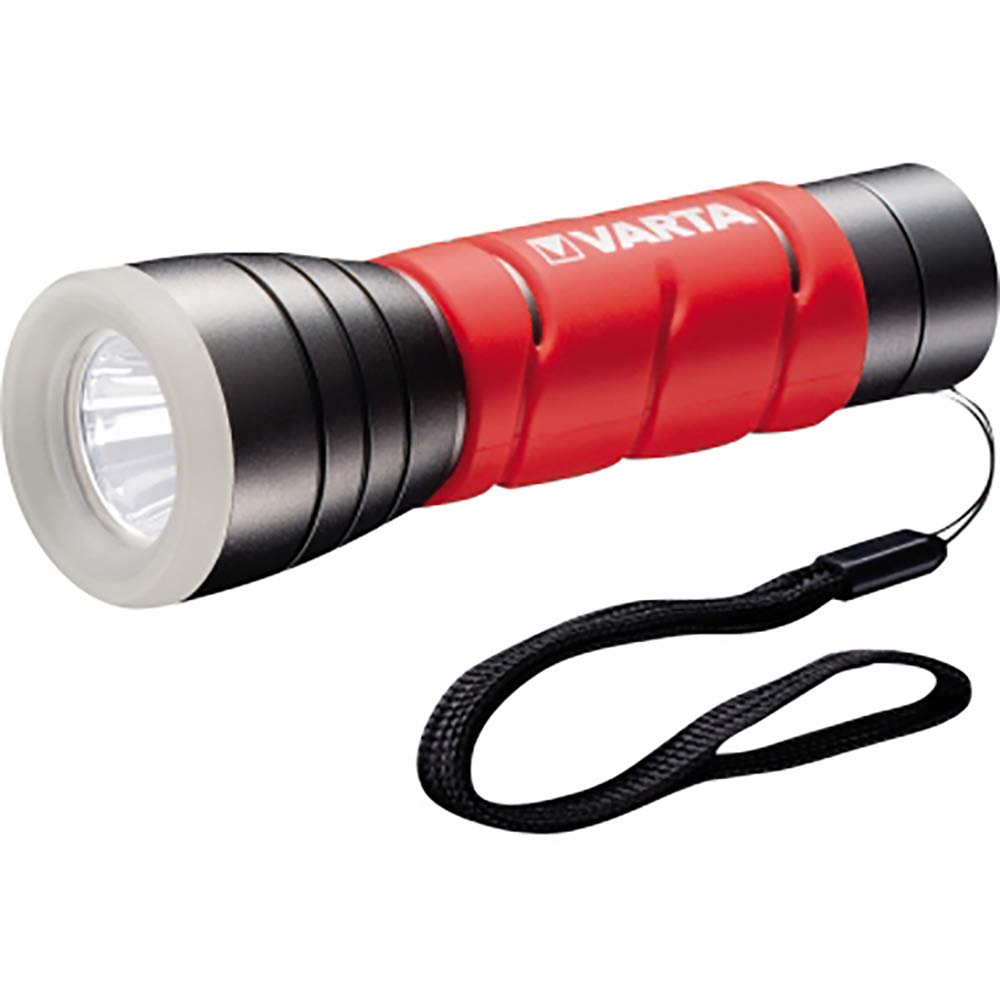 VARTA LED Outdoor Sports Torch F10 (5 Watt, incl 3x LONGLIFE Power AA batteries Flashlight Light Torch Lamp, IPX4 splash-proof housing)
