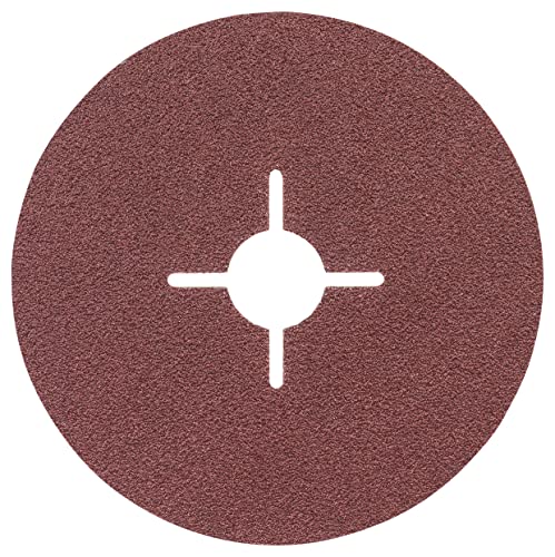 Bosch 1x R444 Expert for Metal Fibre Sanding Disc (for Steel, Ferrous Metals, Ø 125 mm, Grit 80, Professional Accessories for Angle Grinders from Most Brands)