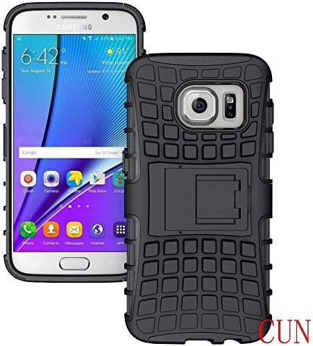 S7 Edge case,Samsung Galaxy S7 Edge case,CUN*NEW shockproof Tough Rugged Dual-Layer Case with Built-in Kisckstand Heavy Duty Rugged Dual Layer Case with kickstand (Black)