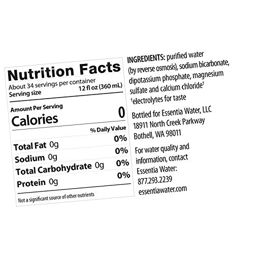 Essentia Water 33.8 Fl Oz, 24 Bottles, Ionized Alkaline Water with 9.5 pH or Higher - Thumbnail 2