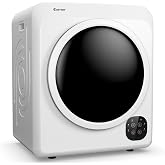 COSTWAY 1700W Portable Clothes Dryer, 13.2 lbs Capacity Compact Dryer | Electric Tumble Laundry Dryer with Stainless Steel Drum, Easy Control Button Panel Downside for Variety Drying Mode, White