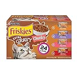 purina friskies gravy wet cat food variety pack extra gravy chunky 24 5 5 oz cans