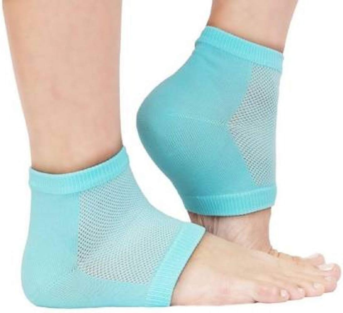 gs GREATERSCAP Moisturizing Gel Heel Socks For Dry Hard Crack & Pain Relief With Open Toe Botanical Gel Pad For Men & Women (Free Size)