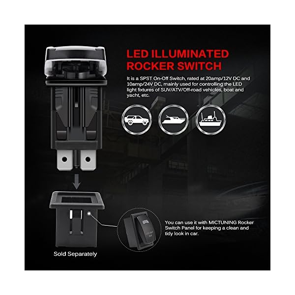 MicTuning-MIC-LSL1-Laser-On-Off-Rocker-Switch-with-Jumper-Wire-5-LED-Work-Light-Pin20-Amp12V