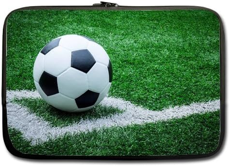 Football Soccer Water Resistant Neoprene Laptop Sleeve 11 11.6 Inch Notebook Computer Bag Case Cover(Twin Sides)
