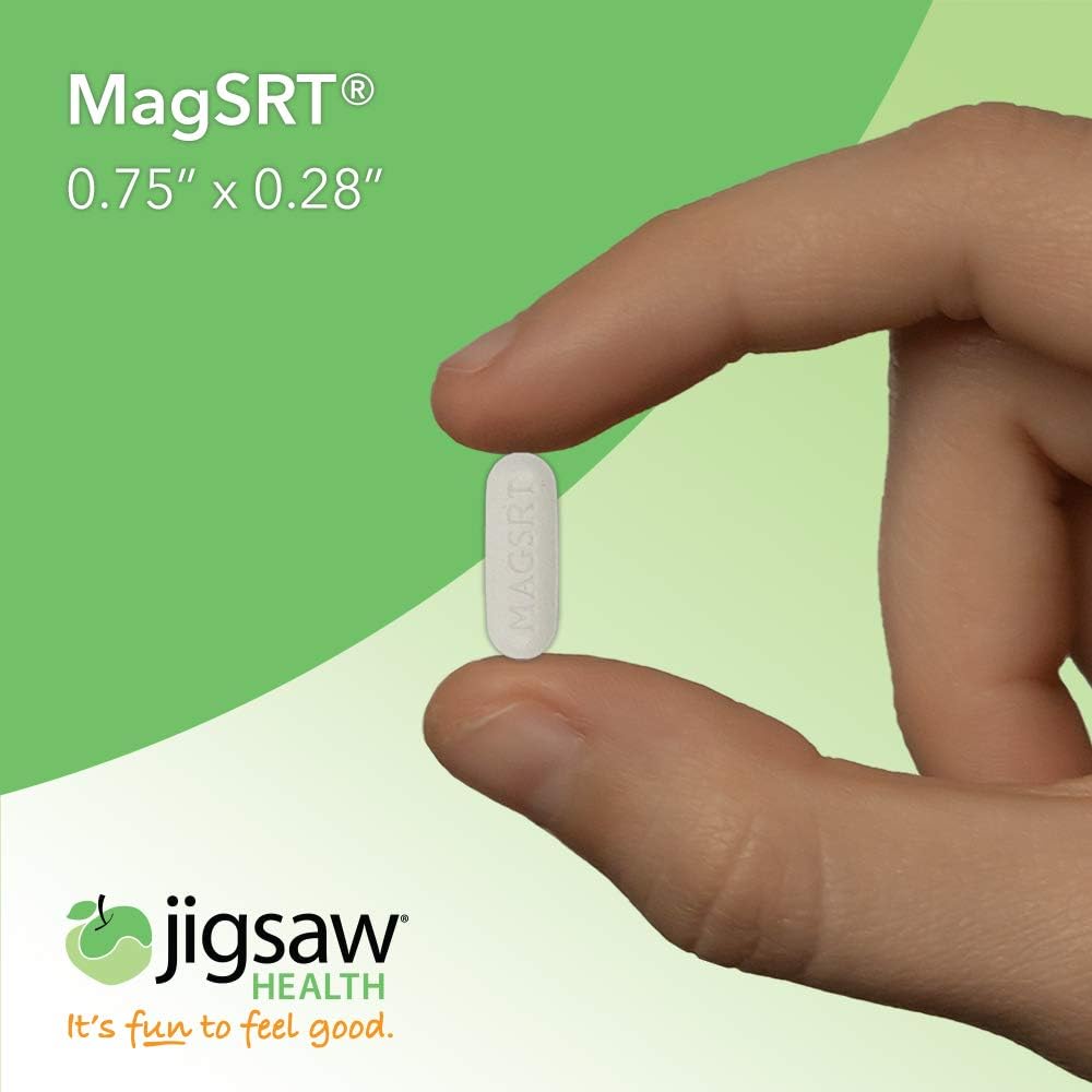 MagSRT - Jigsaw Health - Premium, Organic, Slow Release Magnesium Supplement - Active, Bioavailable Magnesium Malate Tablets with B-Vitamin Co-Factors, 240 Tablets (1): Health & Personal Care