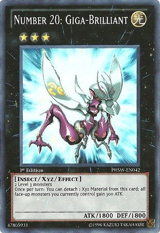 Yu-Gi-Oh! - Number 20: Giga-Brilliant (PHSW-EN042) - Photon Shockwave - 1st Edition - Super Rare