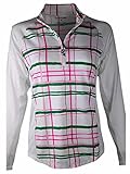 San Soleil Women's SolTek Long Sleeve Print Polo
