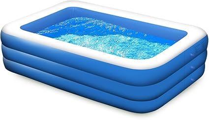Amazon Co Jp プール ビニールプール 子供用プール 家庭用 インフレータブルスイミングプール 大型 210 150 55cm 3気室 レジャープール 夏の日 ウォーターパーティー お庭 屋外用 おもちゃ
