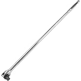 Performance Tool W31110 1-Inch Drive 40-Inch Breaker Bar, 1-Pack | Heavy duty chrome vanadium steel wrench that can withstand up to 1000 ft/lbs. 180-degree swivel head.