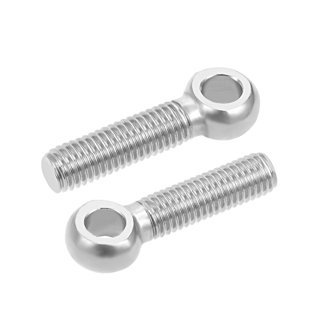 sourcing map M10 x 40mm 304 Stainless Steel Machine Shoulder Lift Eye Bolt Rigging 10pcs