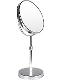 TOPINCN Schminkspiegel Vintage - Doppelseitiger Kosmetikspiegel Mit 360° Drehfunktion, Antik Design Aus Zinklegierung