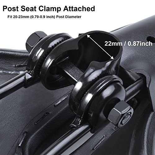 Comfortable Wide Bike Seat with Seat Post Clamp LED Reflective Lights Cushion Bicycle Seat Bike Saddle