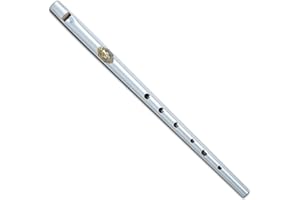 MOONANGEL Black/Silver Metal Ireland Flute Clarke Tinwhistle Irish Whistle Flute in C/D Key (Silver Key D)