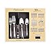 Pfaltzgraff Sapphire Bay 53-Piece Stainless Steel Flatware Set with Serving Utensil Set and Steak Knives, Service for 8