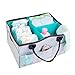 Premium Diaper Caddy, Wash Cloth, Durable Leather Handles, Diaper Caddy Organizer, Nursery Storage Organizer, Perfect Baby Shower Gift, Gray