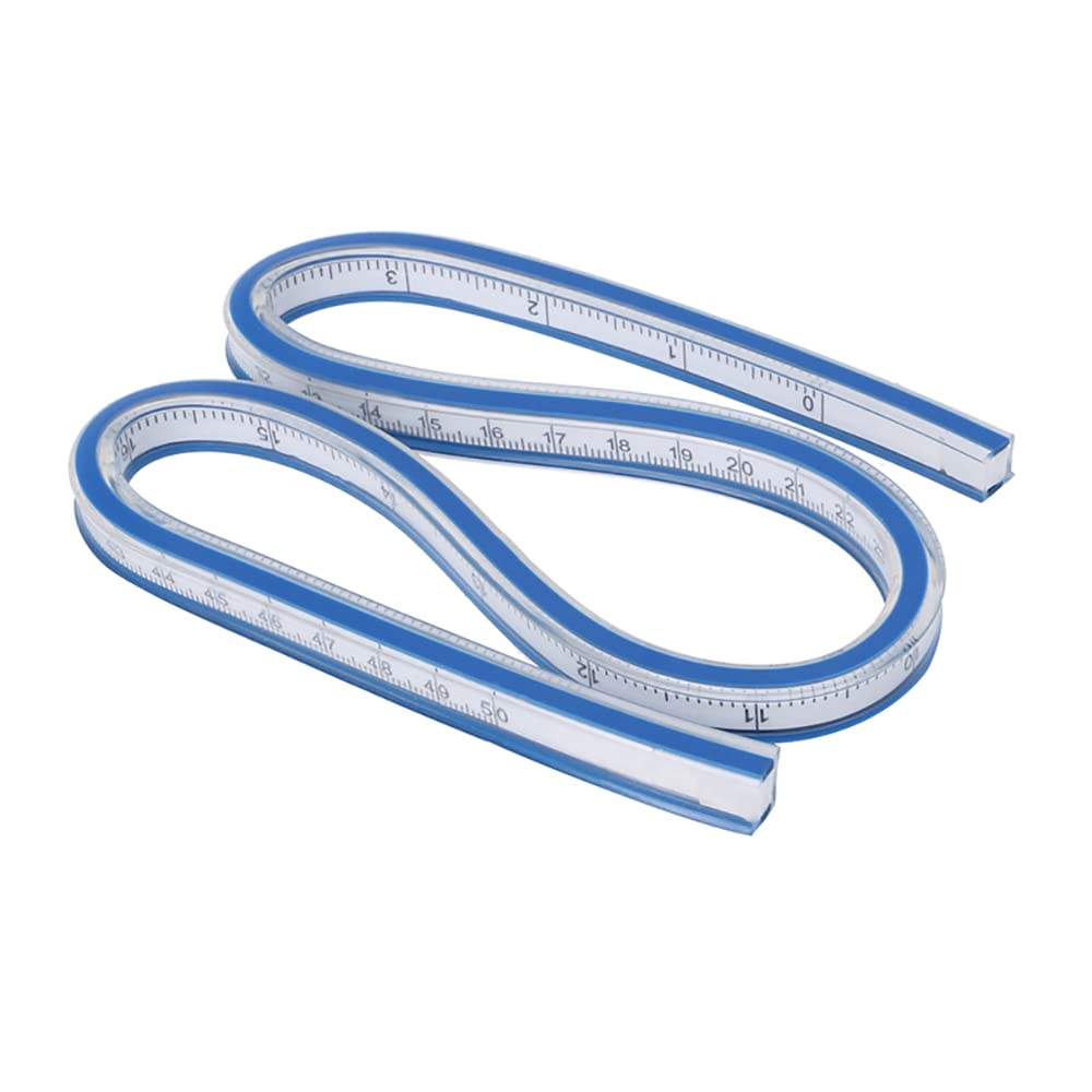 Flexible Vinyl Plastic French Curve Ruler for Drawing Design Drafting 30cm/40cm/50cm/60cm – 12/16/20/24 Inches Bendy Measuring Tape Measuring Curves Arts & Crafts