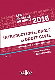 Introduction au droit et droit civil, 2015