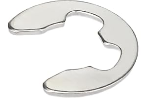 SOTOOLSTOP M5 E-Clip Circlip External Retaining Ring, 304 Stainless Steel E-Clip 18-8, Pack of 100