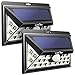 LITOM Enhanced Version Solar Lights Outdoor, 24 LED Super Bright Plating Solar Lights with Motion Sensor, Solar Powered Security Wall Lights for Front Door, Yard, Garage, Deck, Porch(2 Pack)