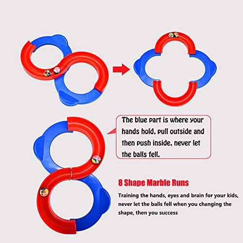 image for CTNS 2 Sets Marble Run for Kids, Pressure Relief Toys for Adults-8 Sha