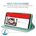 Maxboost Galaxy S8 Plus Wallet Case [Folio Style] [Stand Feature] Samsung Galaxy S8+ / s8 plus Card Case (2017) [Pink/Green] Premium Protective PU Leather Flip Cover w/ Card Slot Side Pocket Magnetic